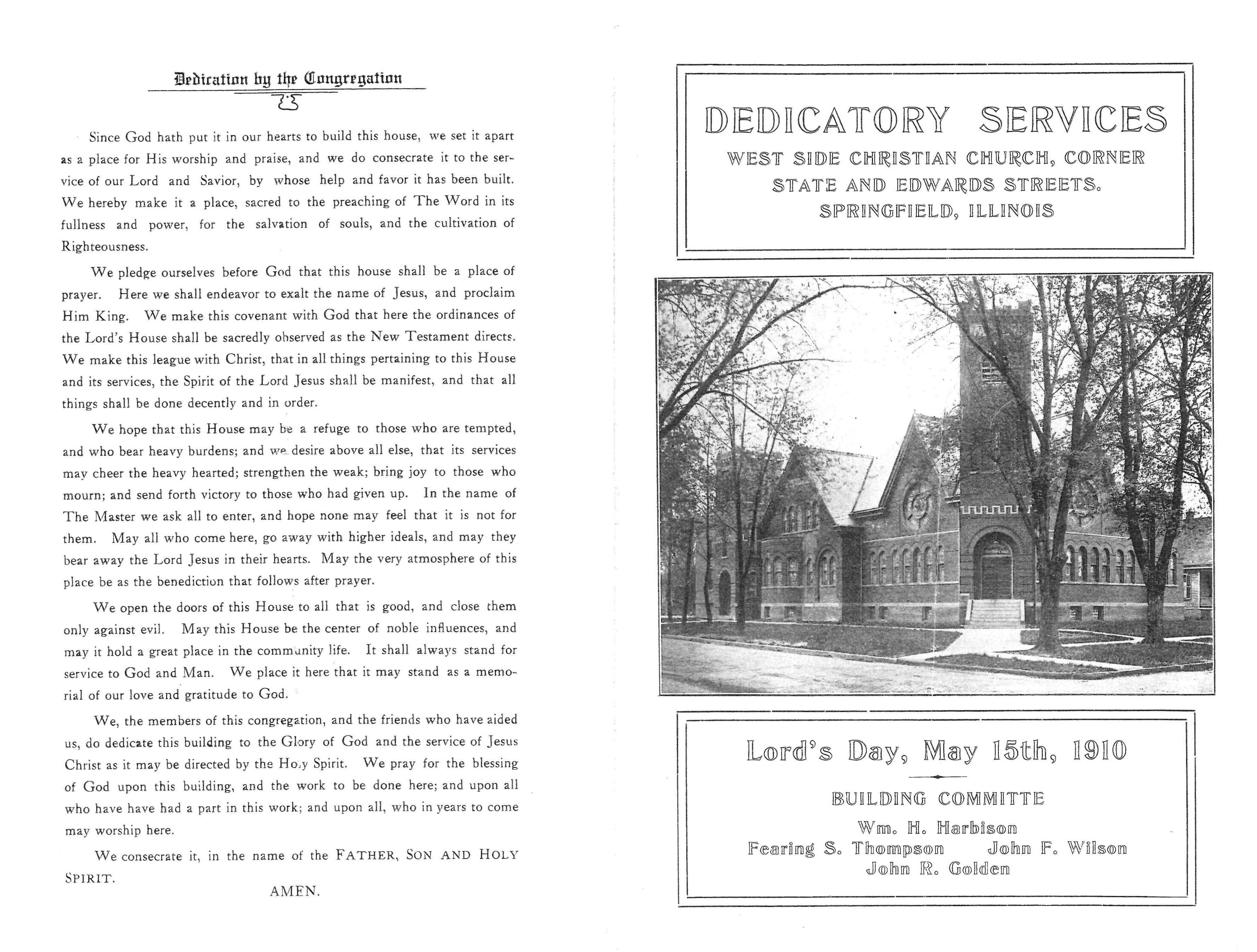 1910 Dedication